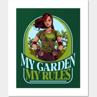 My Garden, My Rules - Retro Style Gardening Enthusiasts Posters and Art